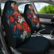 Kanaka Maoli (Hawaiian) Car Seat Covers - Sea Turtle Tropical Hibiscus And Plumeria Red A24