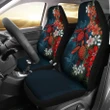 Kanaka Maoli (Hawaiian) Car Seat Covers - Sea Turtle Tropical Hibiscus And Plumeria Red