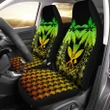 Kanaka Maoli (Hawaiian) Car Seat Covers - Polynesian Coconut Tree Lauhala Reggae A02