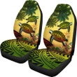 Kanaka Maoli (Hawaiian) Car Seat Covers - Polynesian Turtle Coconut Tree And Plumeria Reggae A24