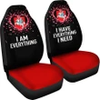Lithuania Car Seat Covers Couple Valentine Everthing I Need (Set of Two) A7