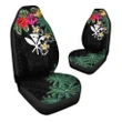Kanaka Maoli (Hawaiian) Car Seat Covers - Hibiscus Turtle Tattoo Black A02