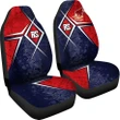 American Samoa Car Seat Covers - AS Flag with Polynesian Patterns - BN15