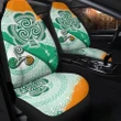 Ireland Celtic Car Seat Covers - Ireland Shamrock With Celtic Patterns - BN23
