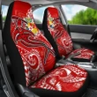 Tonga Car Seat Covers - Red Shark Polynesian Tattoo - BN18