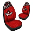 Canada Day Car Seat Covers - Haida Maple Leaf Style Tattoo Red A02