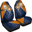 Marshall Islands Car Seat Covers - Marshall Islands Flag with Polynesian Patterns - BN15