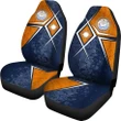 Marshall Islands Car Seat Covers - Marshall Islands Flag with Polynesian Patterns - BN15