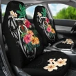Vanuatu Car Seat Covers Coat Of Arms Polynesian With Hibiscus TH5