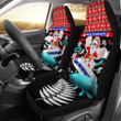 New Zealand Santa Christmas Car Seat Covers Pohutukawa Fern And Kiwi K13