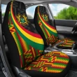 Ghana Car Seat Covers - Ghana Coat Of Arms and Kente Patterns - BN18