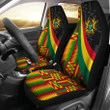 Ghana Car Seat Covers - Ghana Coat Of Arms and Kente Patterns