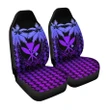 Kanaka Maoli (Hawaiian) Car Seat Covers - Polynesian Coconut Tree Lauhala Purple