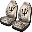 Barbados Car Seat Covers - The Beige Hibiscus (Set of Two) A7