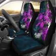 Kanaka Maoli (Hawaiian) Car Seat Covers - Sea Turtle Tropical Hibiscus And Plumeria Purple
