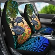 Niue Car Seat Covers - Polynesian Turtle Coconut Tree And Plumeria A24