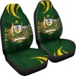 1sttheworld Australia Car Seat Covers, Australia Coat Of Arms Green A10