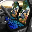 Yap Car Seat Covers - Polynesian Turtle Coconut Tree And Plumeria