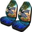 Yap Car Seat Covers - Polynesian Turtle Coconut Tree And Plumeria A24