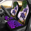 Kanaka Maoli (Hawaiian) Car Seat Covers - Polynesian Turtle Coconut Tree And Plumeri¬†Purple