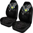 1sttheworld Car Seat Covers Africa - Congo Flag Color with LeoPards