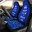 NEW ZEALAND - KEEP CALM AND DRIVE CAR SEAT COVERS S12