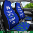 NEW ZEALAND - KEEP CALM AND DRIVE CAR SEAT COVERS S12