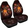 Federated States of Micronesia Polynesian Personalised Car Seat Covers - Legend of FSM (Red) - BN15