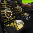 (Custom Text) Cornwall Personalised Rugby Union Car Seat Cover - Trelawny's Army with Celtic Cross - BN21