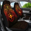 Hawaii Car Seat Covers - Kanaka Maoli Red Turtle Manta Ray - BN18