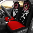 Australia Car Seat Covers Couple Valentine Her Butt - His Beard (Set of Two)