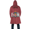 Latvia All Over Print Hooded Coats A5