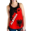 Albania Women Racerback Tank Red Braved Version