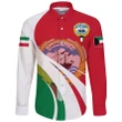 Kuwait Long Sleeve Button Shirt Flag Original Basic A15