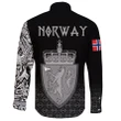 1sttheworld Long Sleeve Button Shirt - Norway Coat Of Arms A31