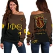 Iota Phi Theta Women's Off Shoulder Sweater Paint Style