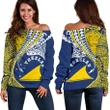 Tokelau Women's Off Shoulder Sweater Manta Polynesian 5