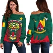 Cameroon Off Shoulder Sweater Lion K4