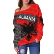 Albania Women Off Shoulder Sweater Sporty Style