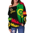 Vanuatu Coat Of Arm Women's Off Shoulder Sweater , Son Style , J4