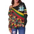 Lithuania Women's Off Shoulder Sweater , Lithuania Coat Of Arms with Flag Color , BN18