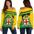 Jamaica Women Off Shoulder Sweater , Vibes Version