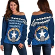 Northern Mariana Islands Polynesian Women Off Shoulder Sweater , Vibes Version