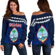 Guam Polynesian Women Off Shoulder Sweater , Vibes Version