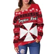 Wallis And Futuna Christmas Off Shoulder Sweater K4