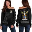 Witherspoon Family Crest Women's Off Shoulder Sweater