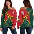 Lithuania Women's Off Shoulder Sweater , Lithuania Legend