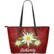 Switzerland Edelweiss 01 Leather Tote Bag A2