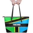 Tanzania Leather Tote Bag , Tanzania Unity Style