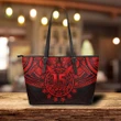 Cook Islands Polynesian Leather Tote Bag Red A7
